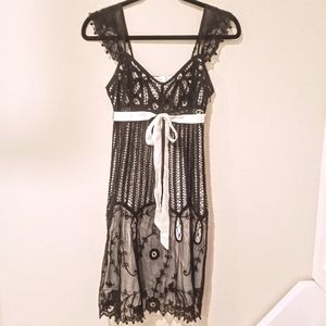 Betsey Johnson Black Lace & Crochet Dress (4)